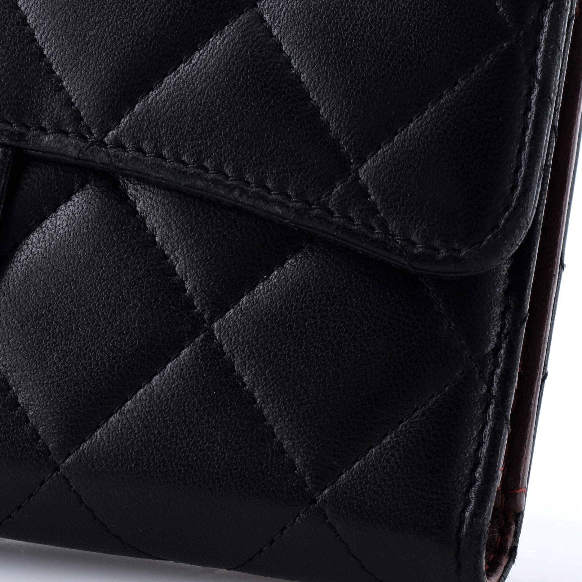 L-Flap Wallet Quilted Lambskin Long