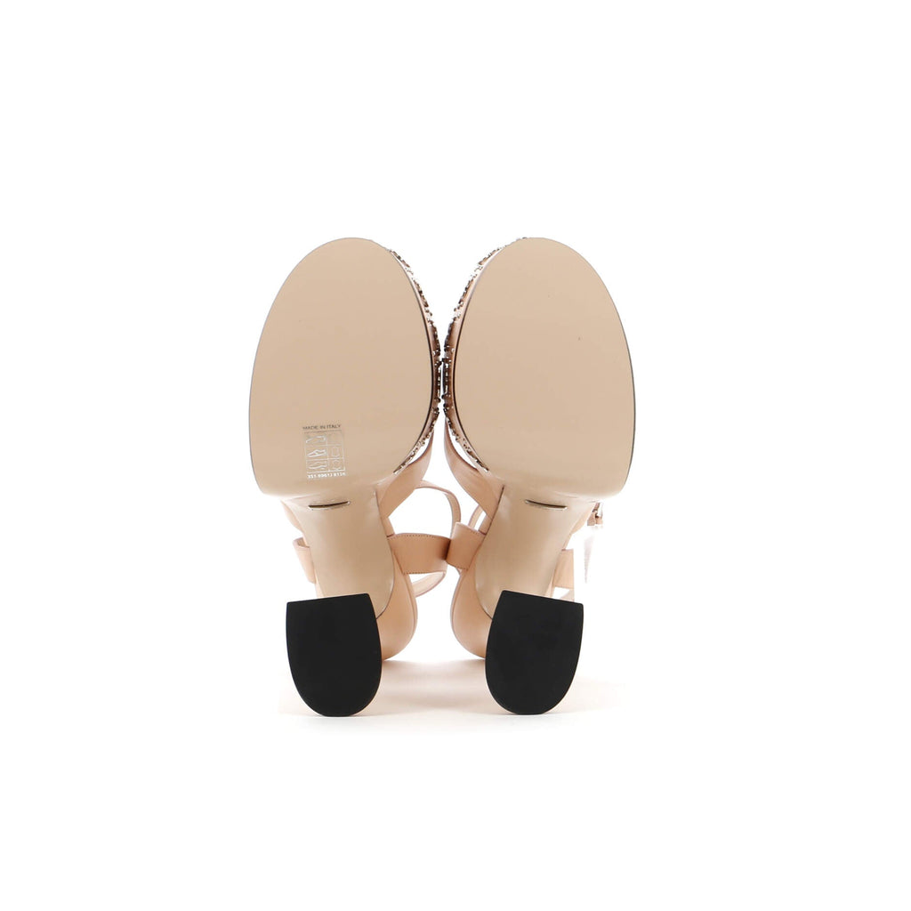 Women's Janaya GG Studded Platform Sandals Leather