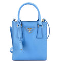 Lux Convertible Shopper Tote Saffiano Leather Mini