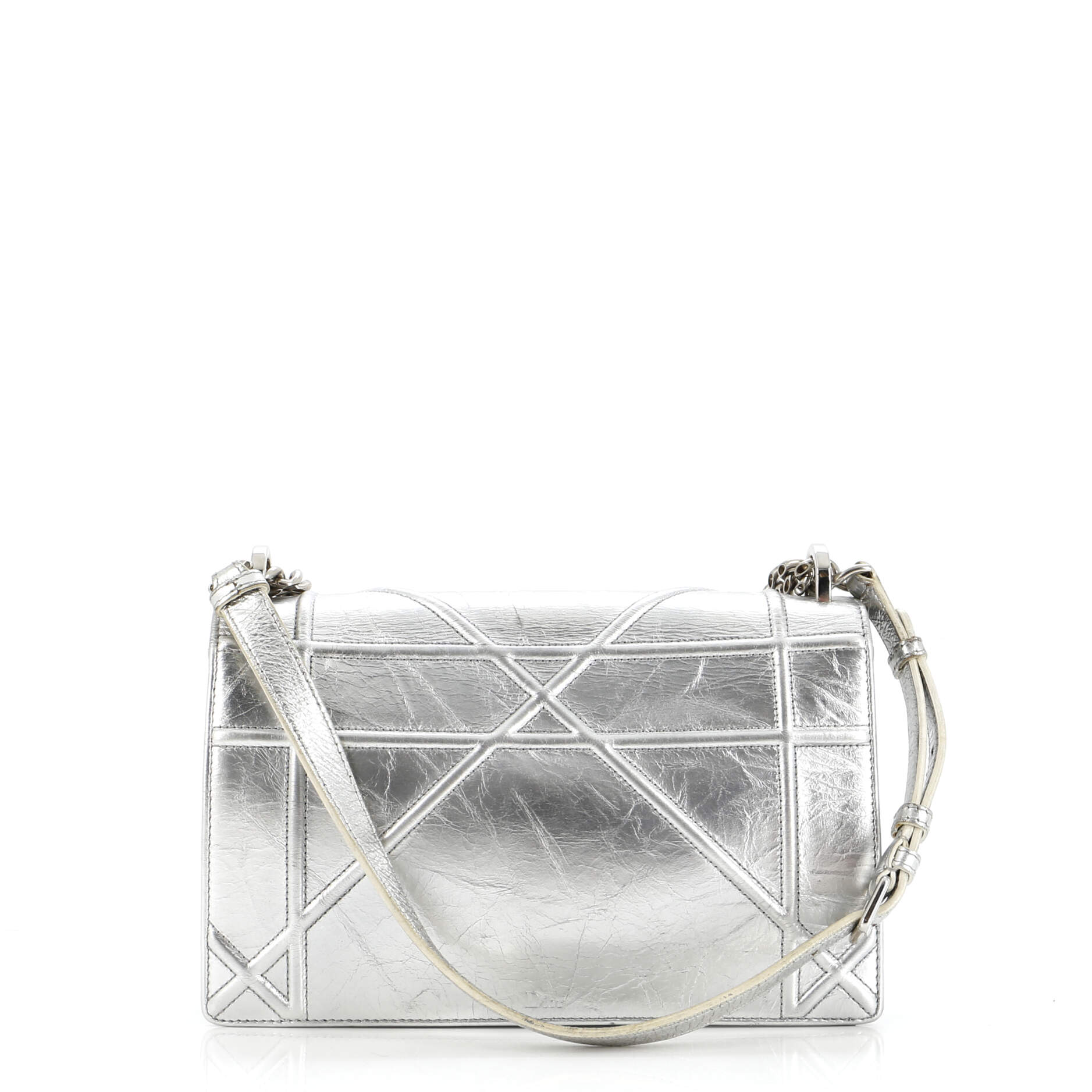 Diorama Clasp Flap Bag Crinkled Lambskin Small