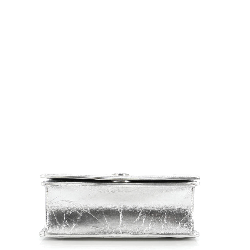 Diorama Clasp Flap Bag Crinkled Lambskin Small