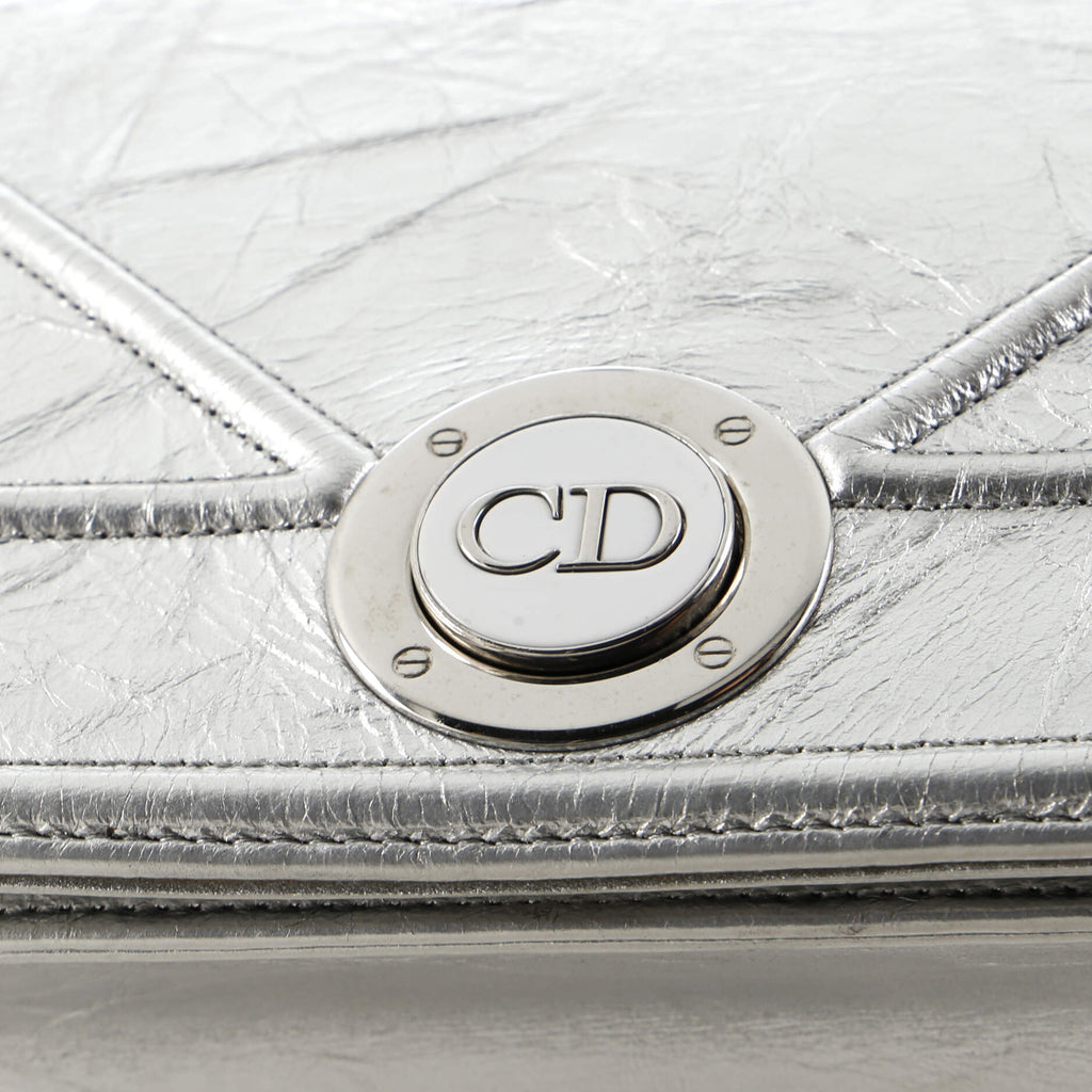 Diorama Clasp Flap Bag Crinkled Lambskin Small