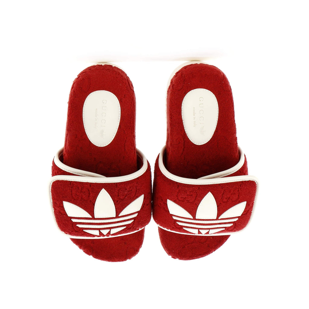 x Adidas Women's Platform Slide Sandals Terry Cloth