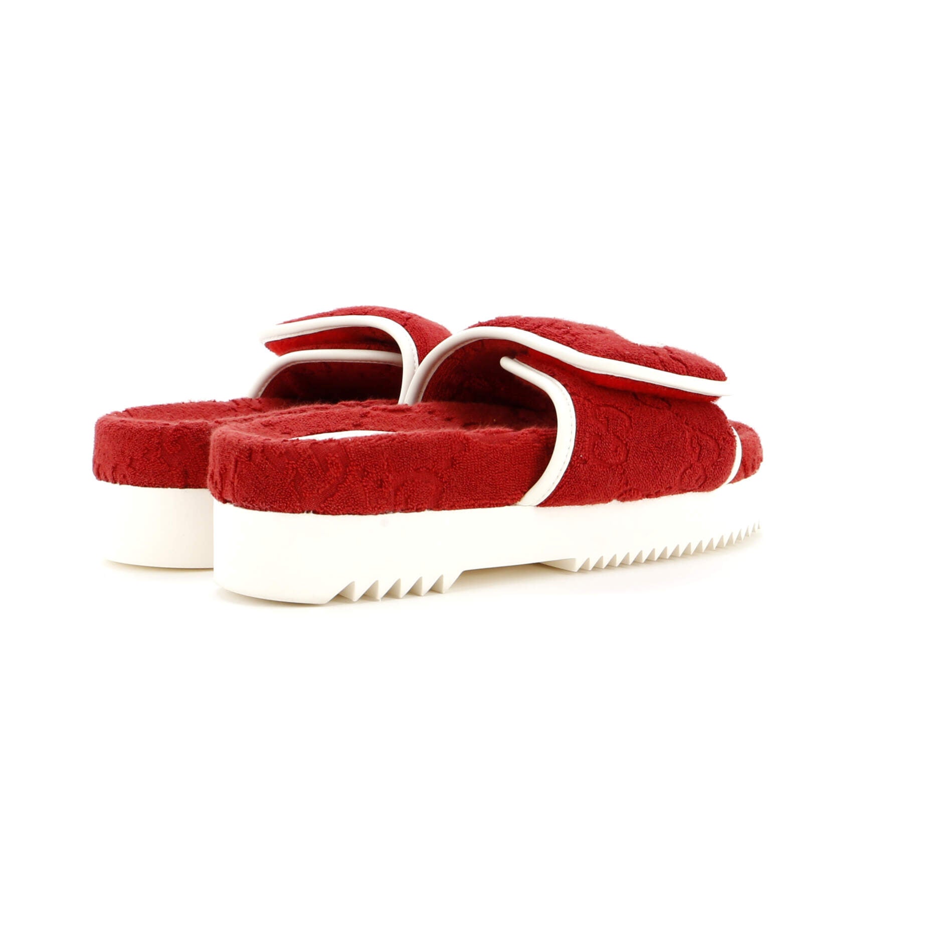 x Adidas Women's Platform Slide Sandals Terry Cloth