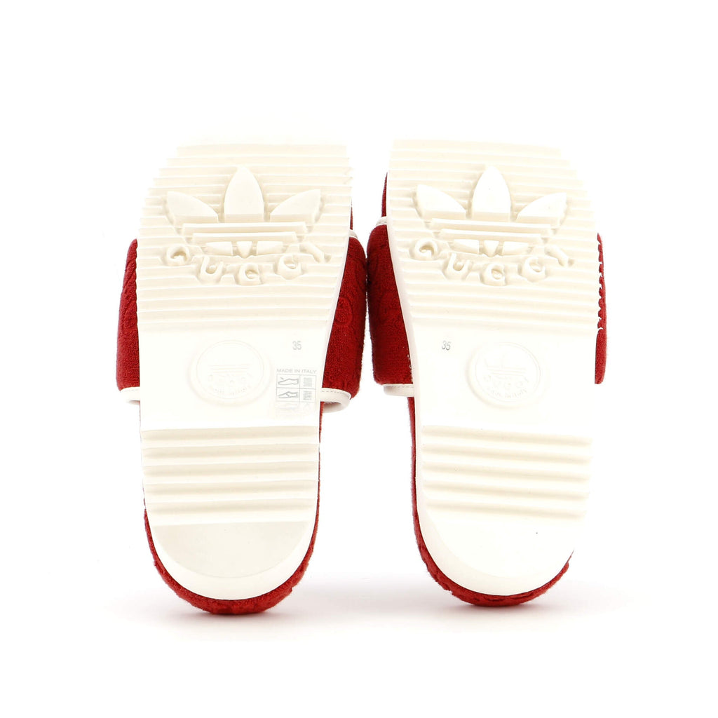 x Adidas Women's Platform Slide Sandals Terry Cloth