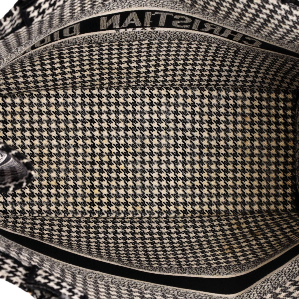 Book Tote Houndstooth Canvas Large