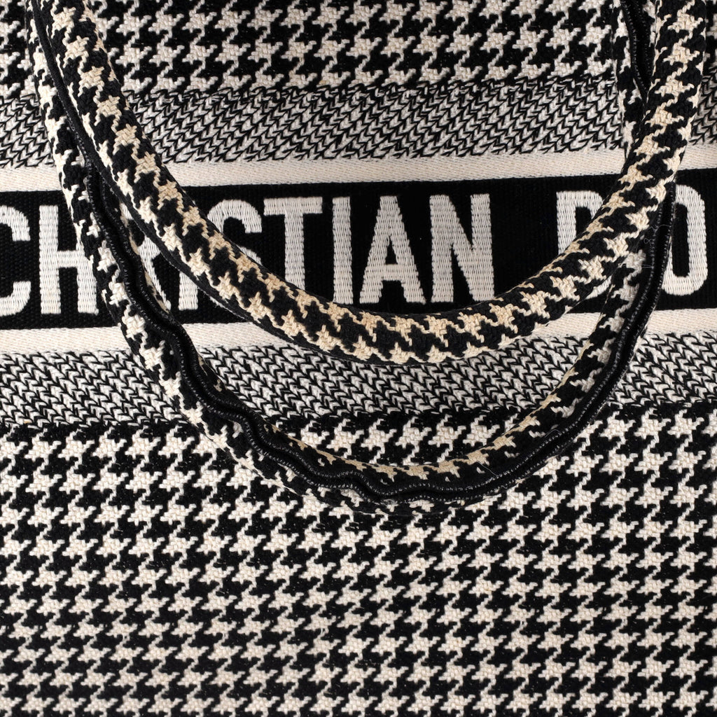Book Tote Houndstooth Canvas Large