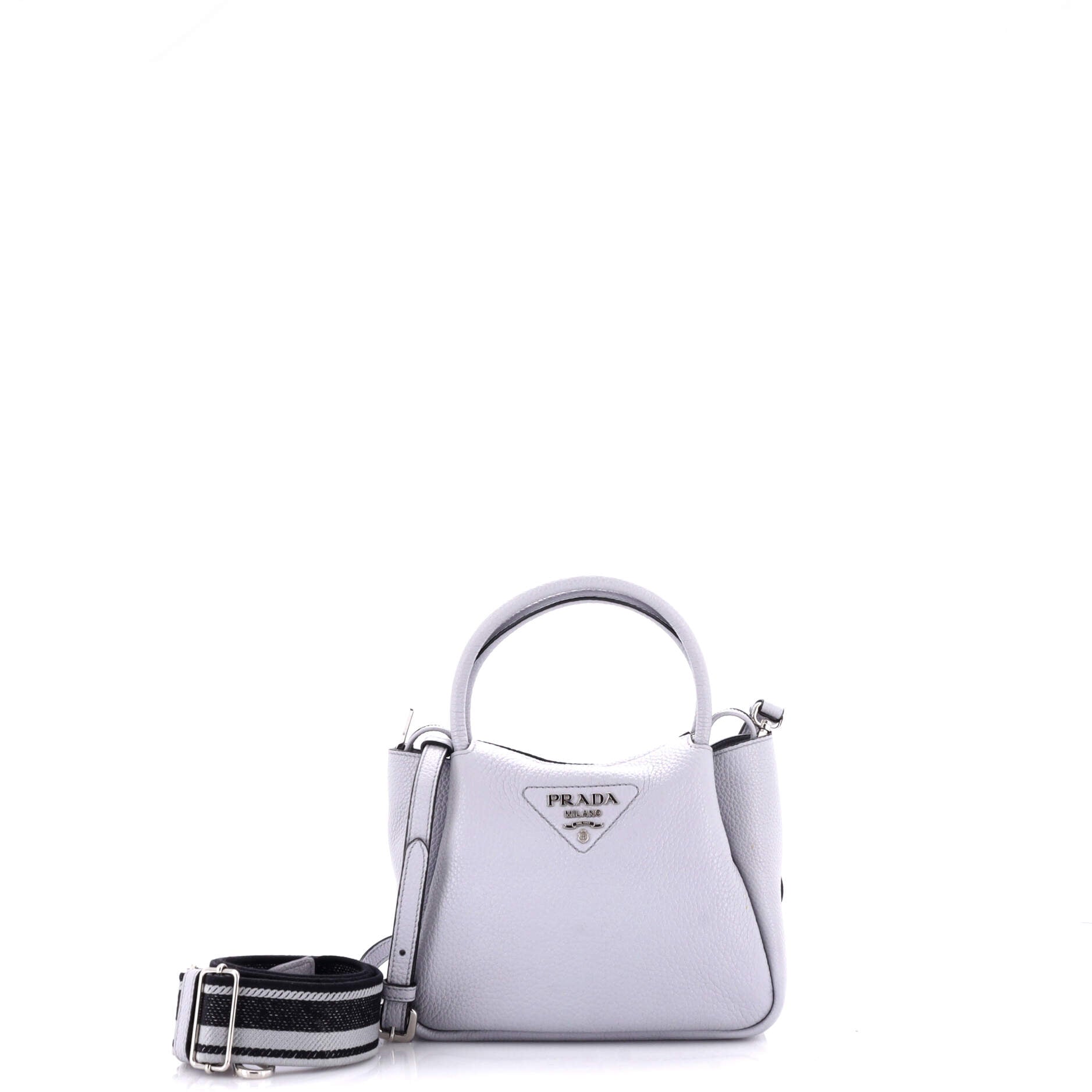 Flou Zipped Top Handle Bag Vitello Daino Small