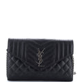 Classic Monogram Envelope Satchel Mixed Matelasse Leather Small