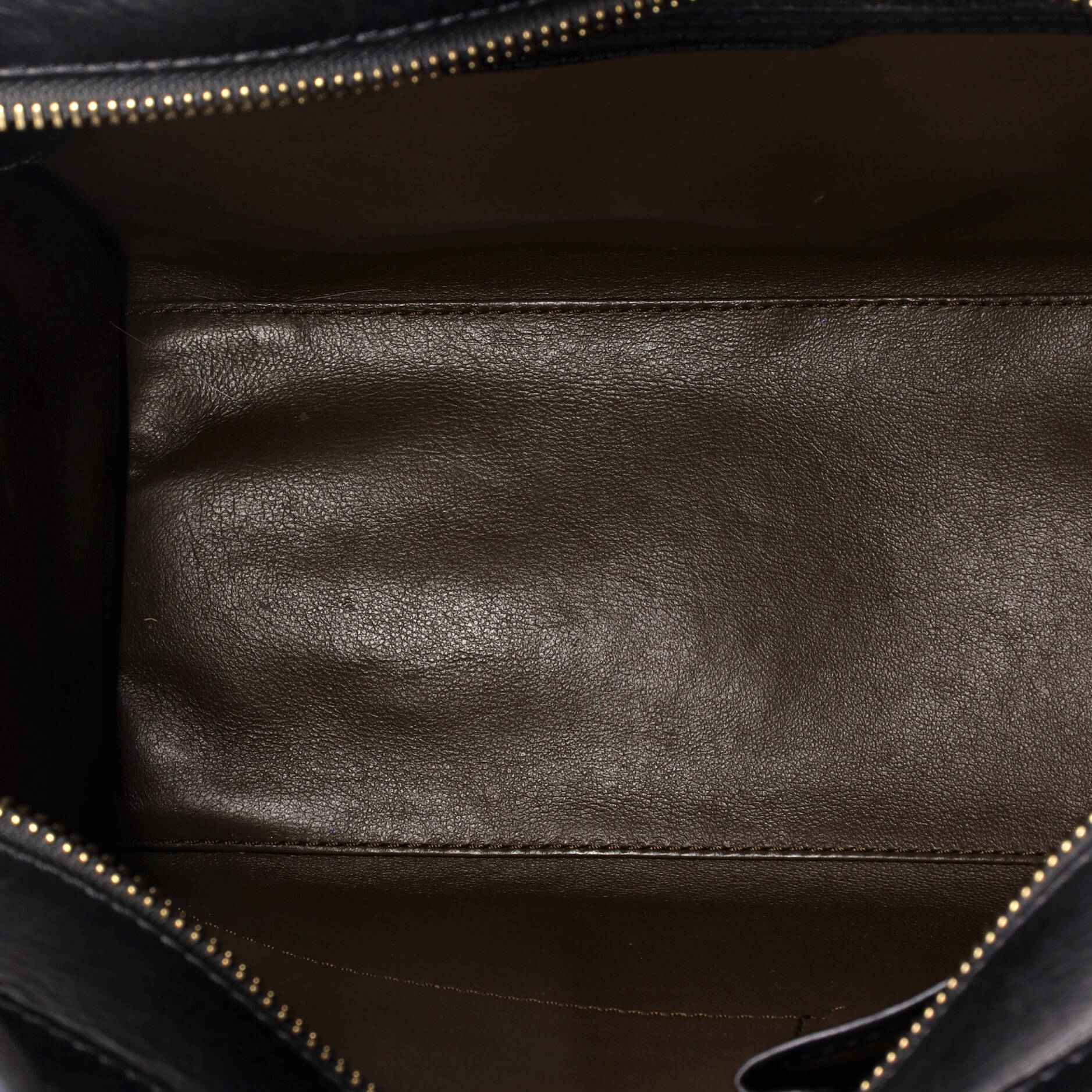 Bicolor Luggage Bag Leather Micro