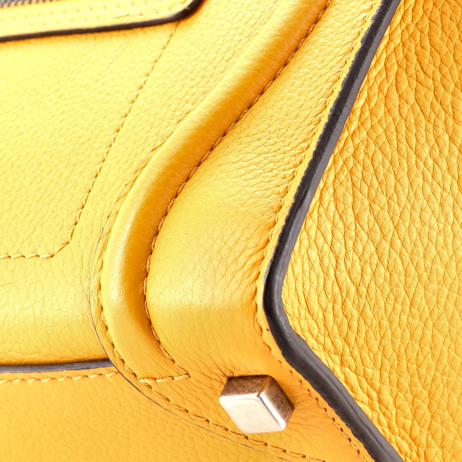 Luggage Bag Grainy Leather Micro