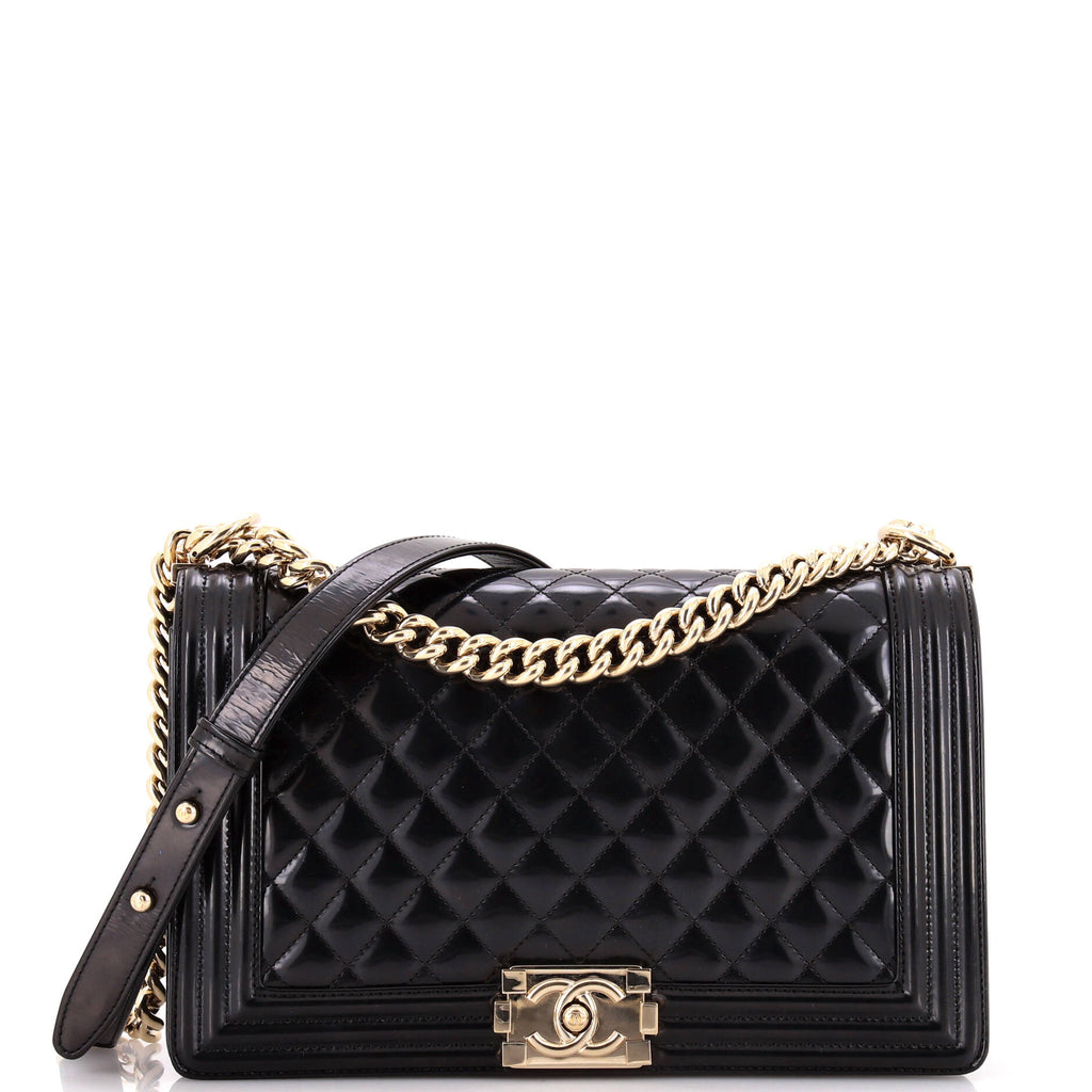 Boy Flap Bag Quilted Iridescent Glazed Calfskin New Medium