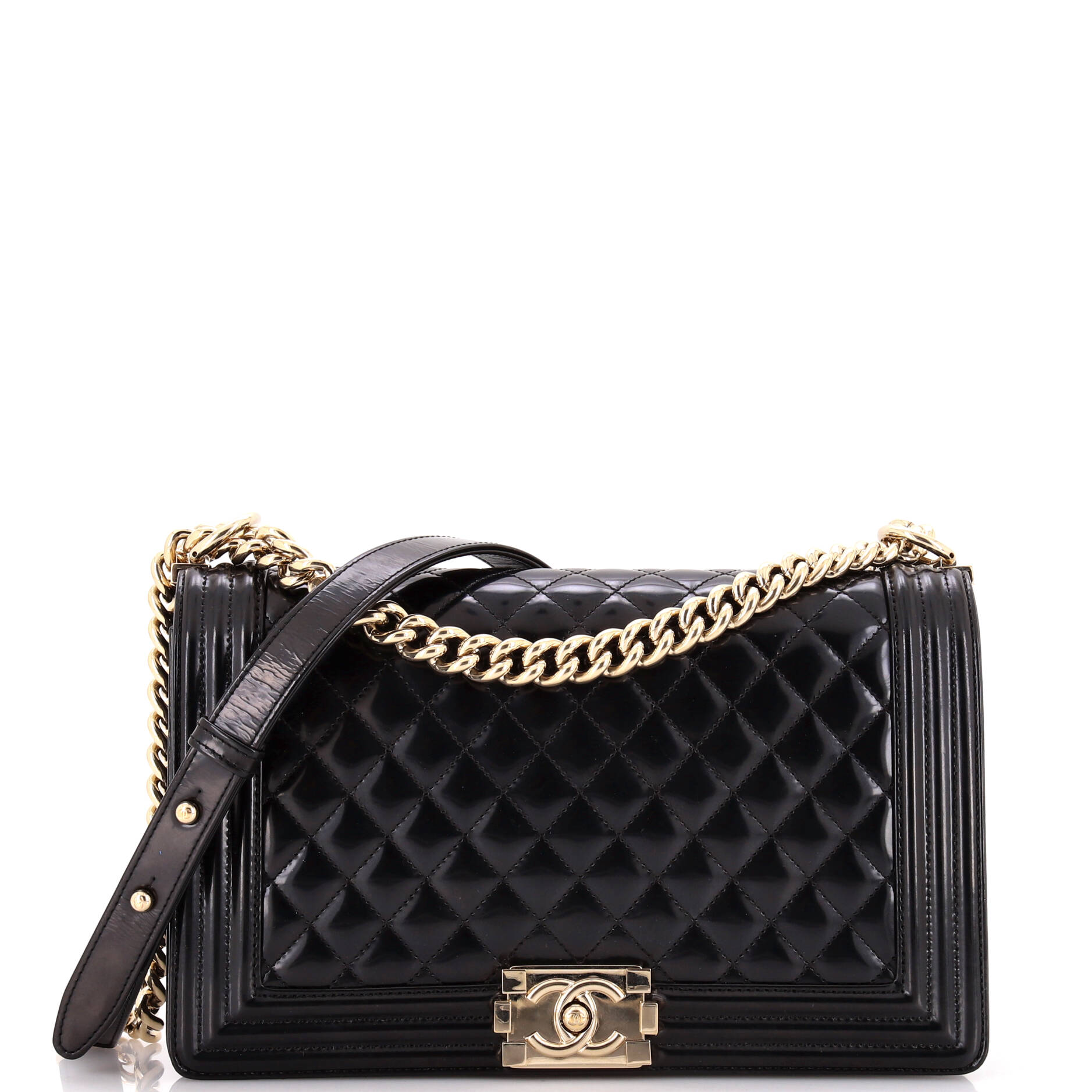 Boy Flap Bag Quilted Iridescent Glazed Calfskin New Medium