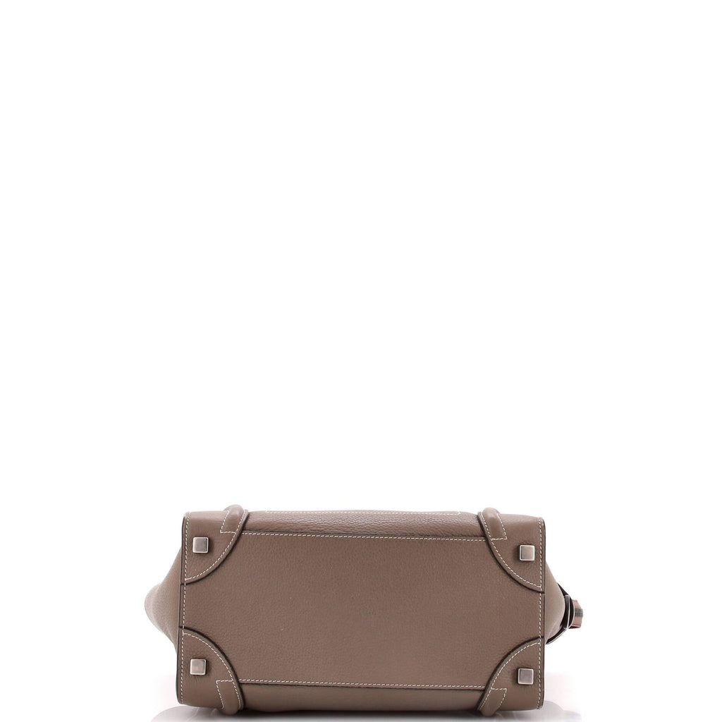 Bicolor Luggage Bag Leather Micro