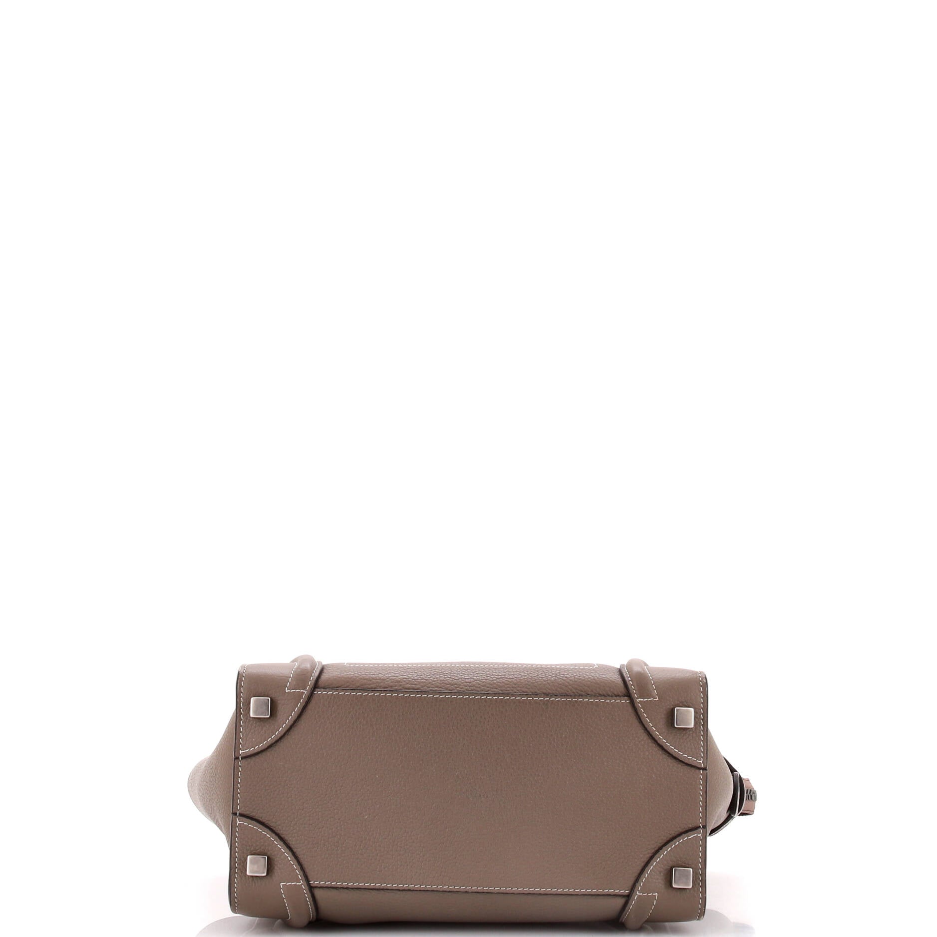 Bicolor Luggage Bag Leather Micro