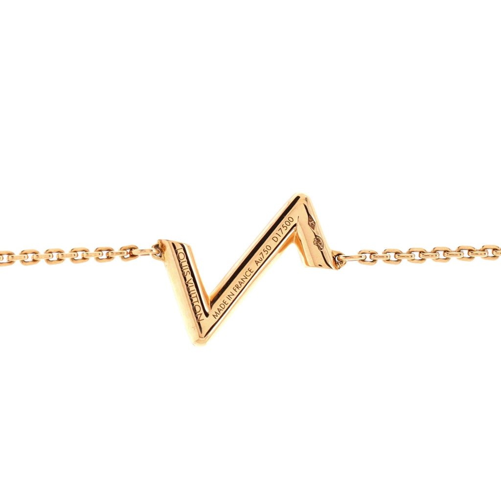 LV Volt Upside Down Chain Bracelet 18K Rose Gold