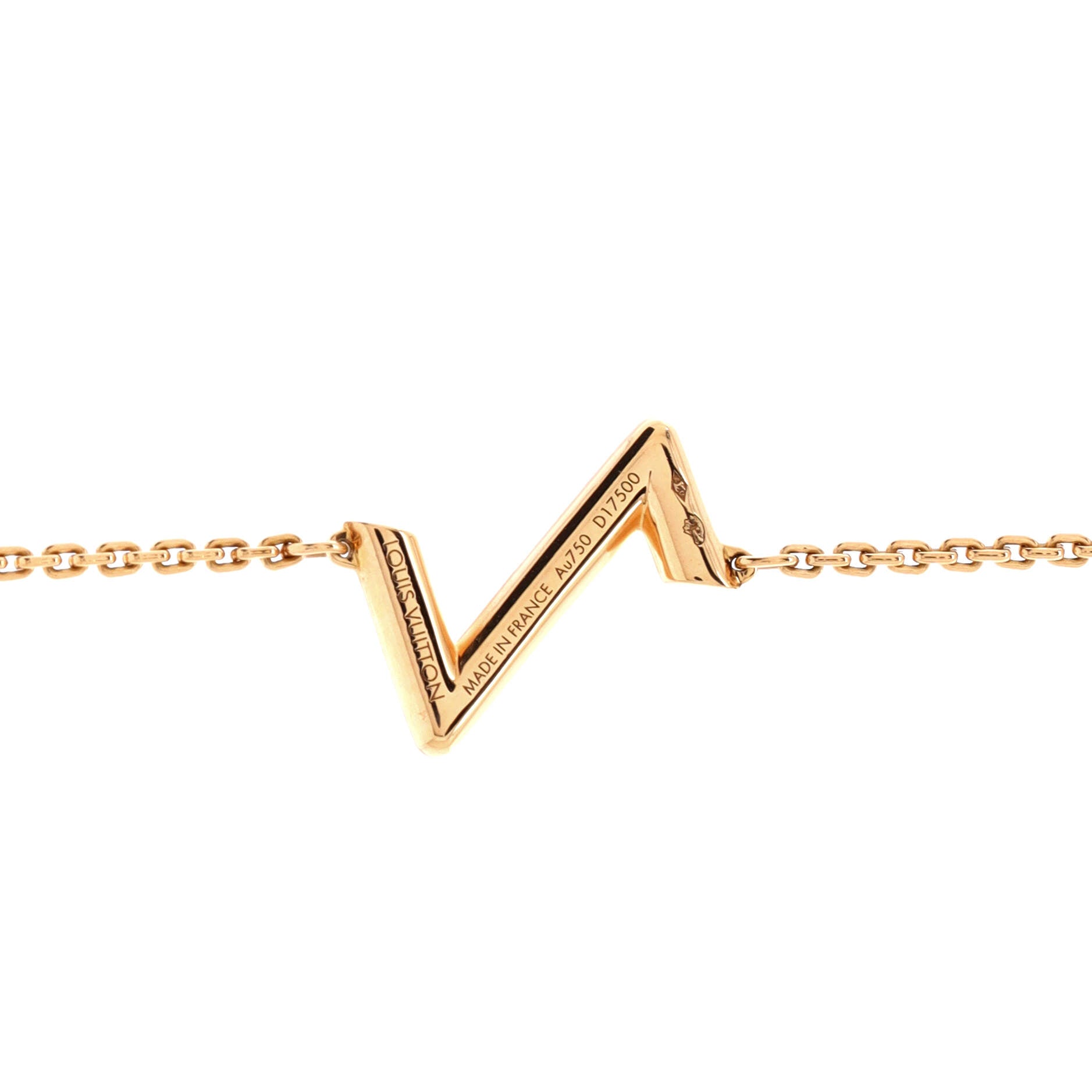 LV Volt Upside Down Chain Bracelet 18K Rose Gold