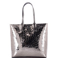 Cabata North South Zipped Tote Crocodile Embossed Leather