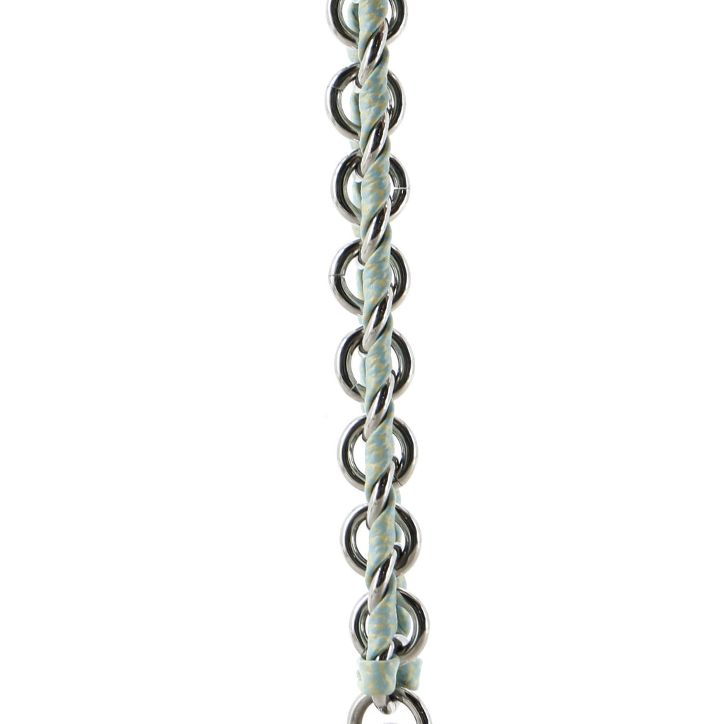 Multi Pochette Accessoires Woven Chain Strap Leather and Metal