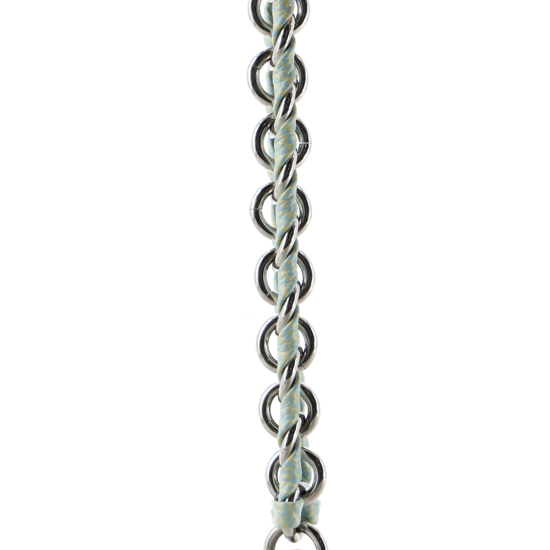 Multi Pochette Accessoires Woven Chain Strap Leather and Metal