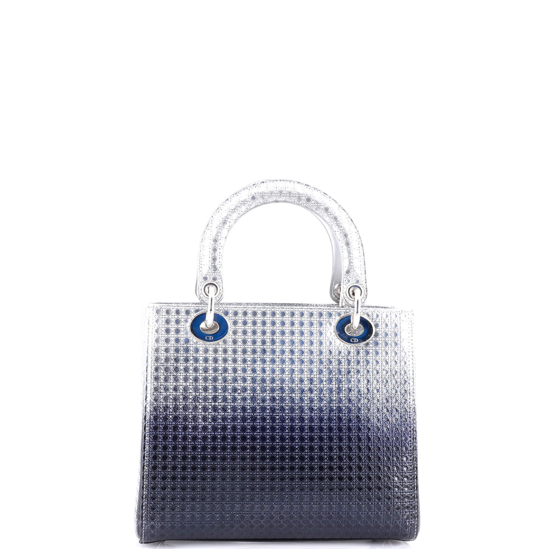 Lady Dior Bag Micro Cannage Ombre Metallic Calfskin Medium
