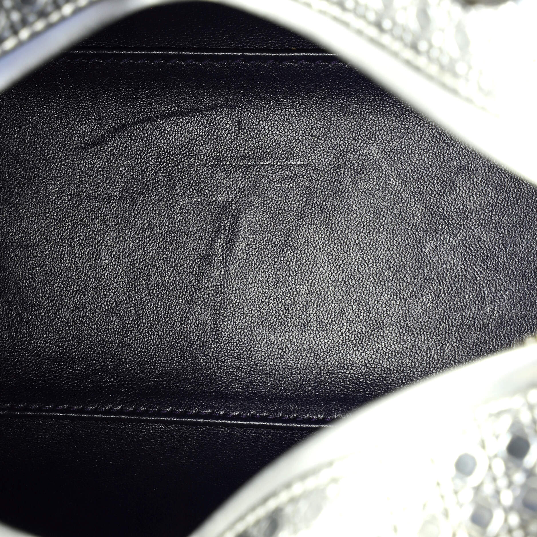 Lady Dior Bag Micro Cannage Ombre Metallic Calfskin Medium