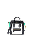 Tricolor Luggage Bag Leather Nano