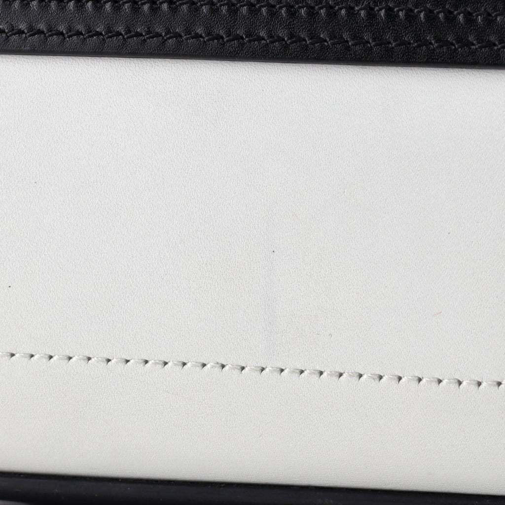 Tricolor Luggage Bag Leather Nano