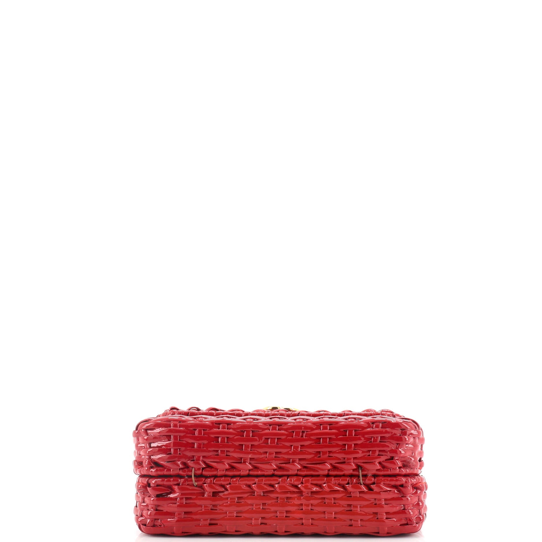 Cestino Flap Shoulder Bag Wicker Mini