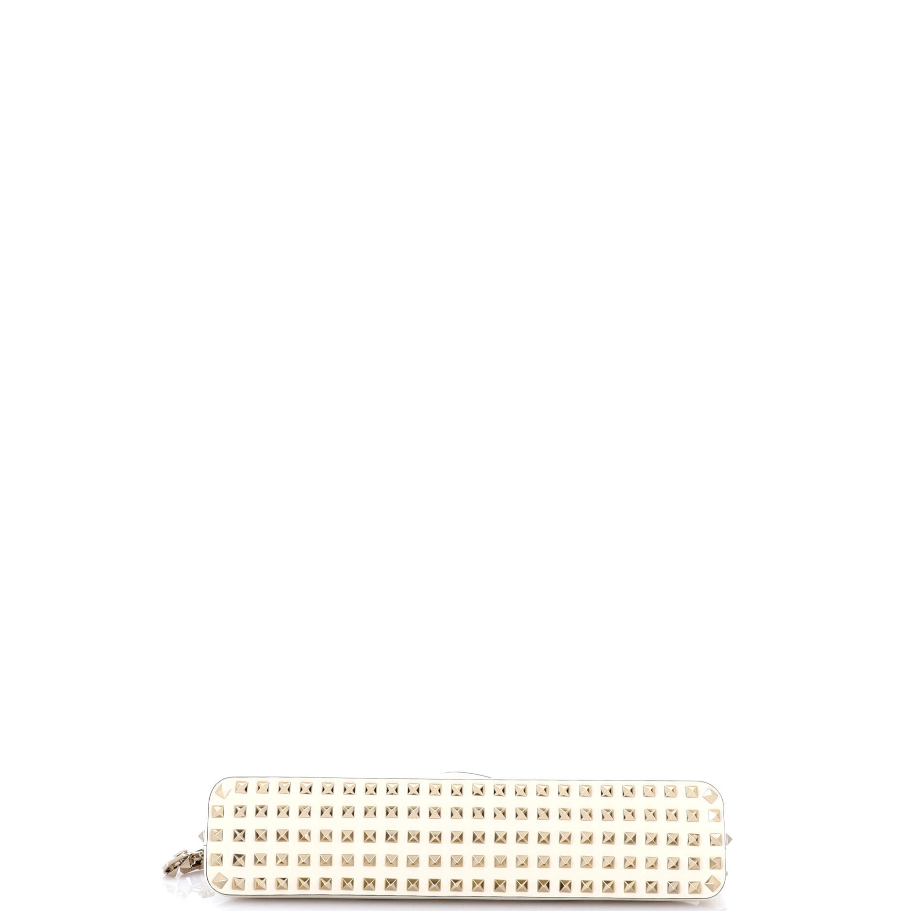 Rockstud Zip Up Top Handle Bag Leather East West