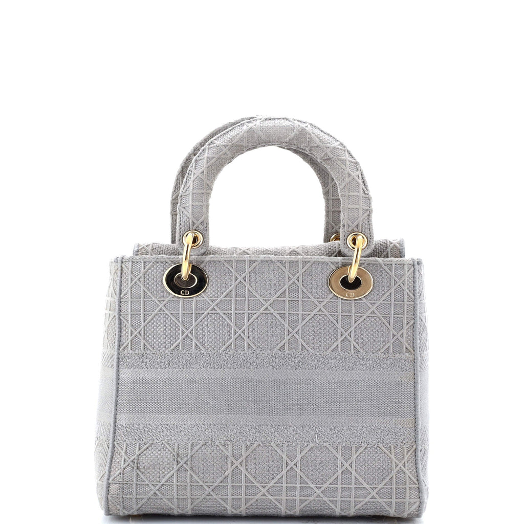 Lady D-Lite Bag Cannage Embroidered Canvas Medium