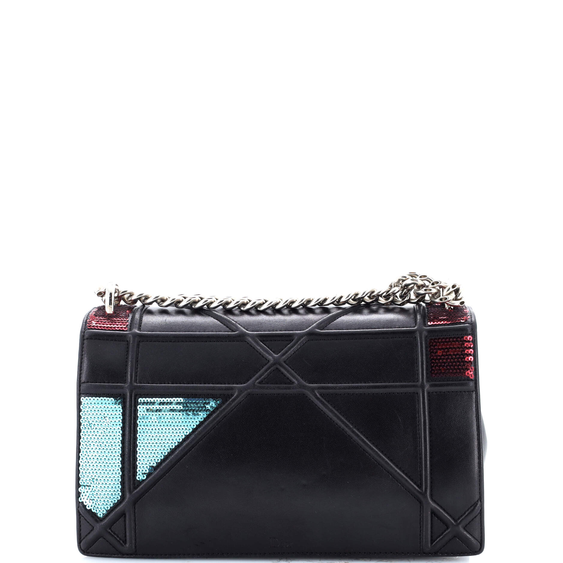 Diorama Flap Bag Sequin Embellished Lambskin Medium