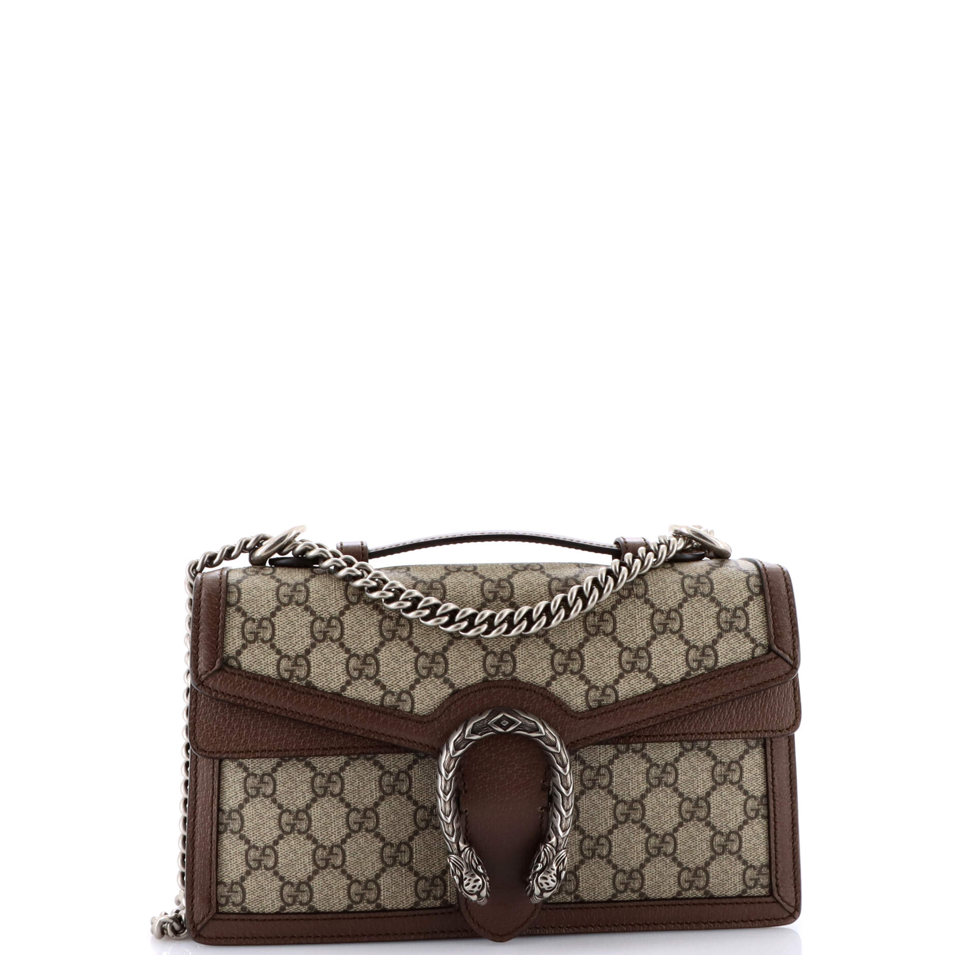 Dionysus Top Handle Chain Bag GG Coated Canvas Small