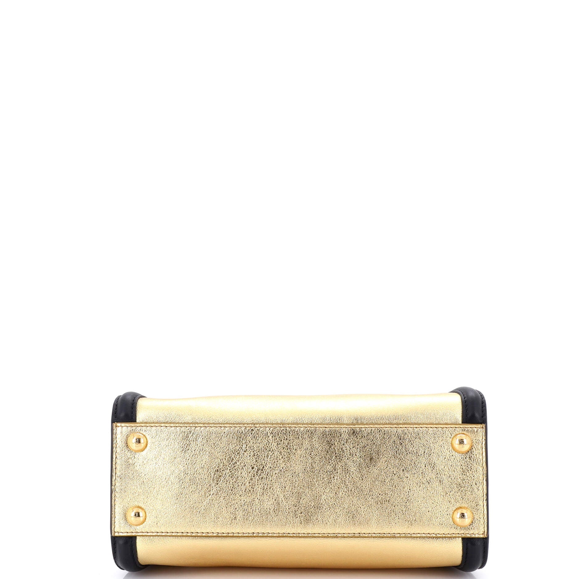 Resin Handle Peekaboo Bag Leather Mini
