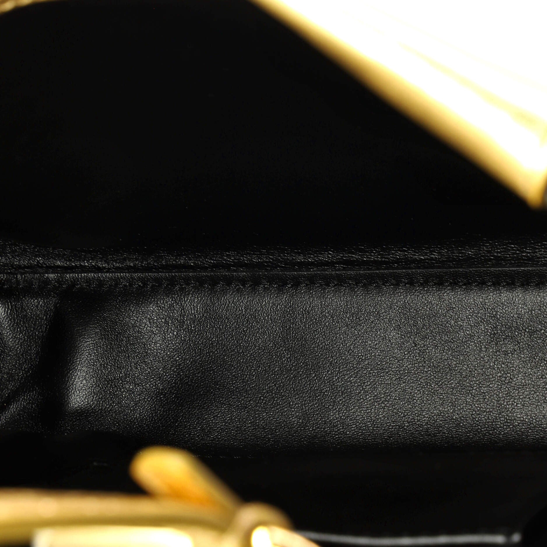 Resin Handle Peekaboo Bag Leather Mini