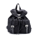 Vela Double Front Pocket Backpack Tessuto with Saffiano Leather Small