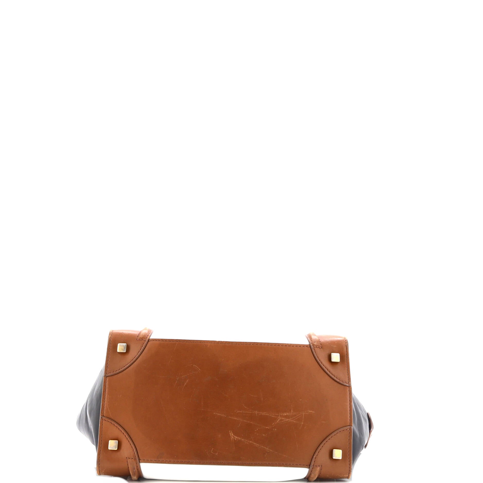 Tricolor Luggage Bag Leather Micro