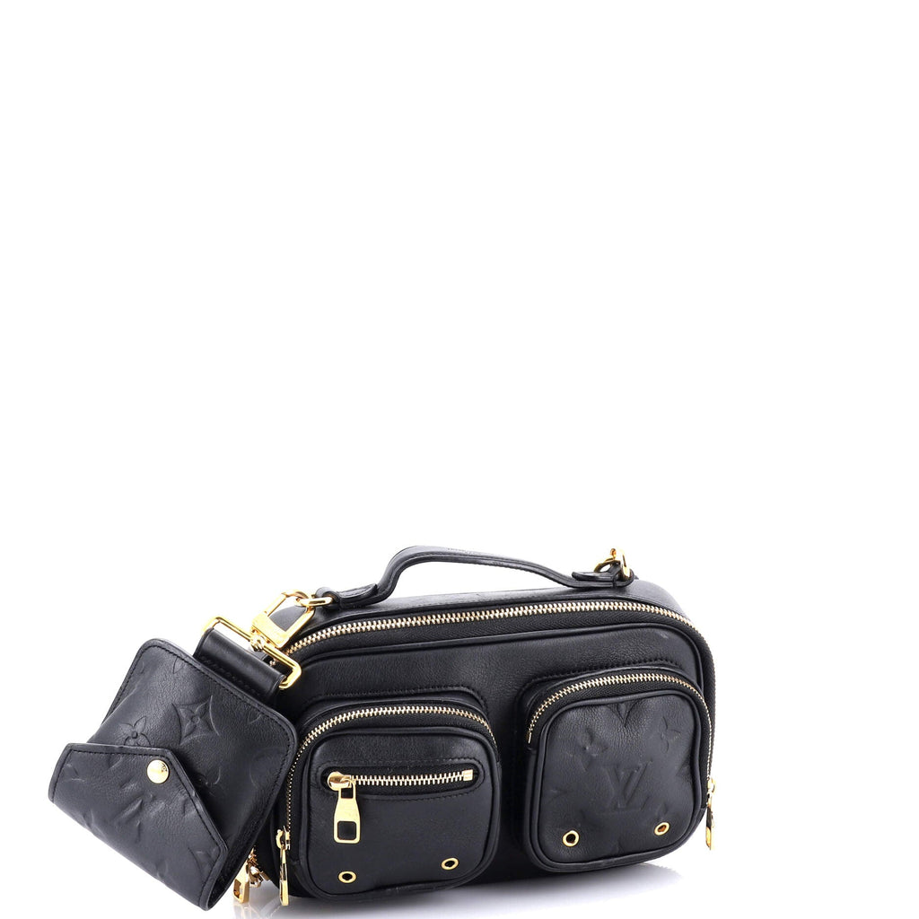 Utility Crossbody Bag Calfskin with Embossed Monogram Detail