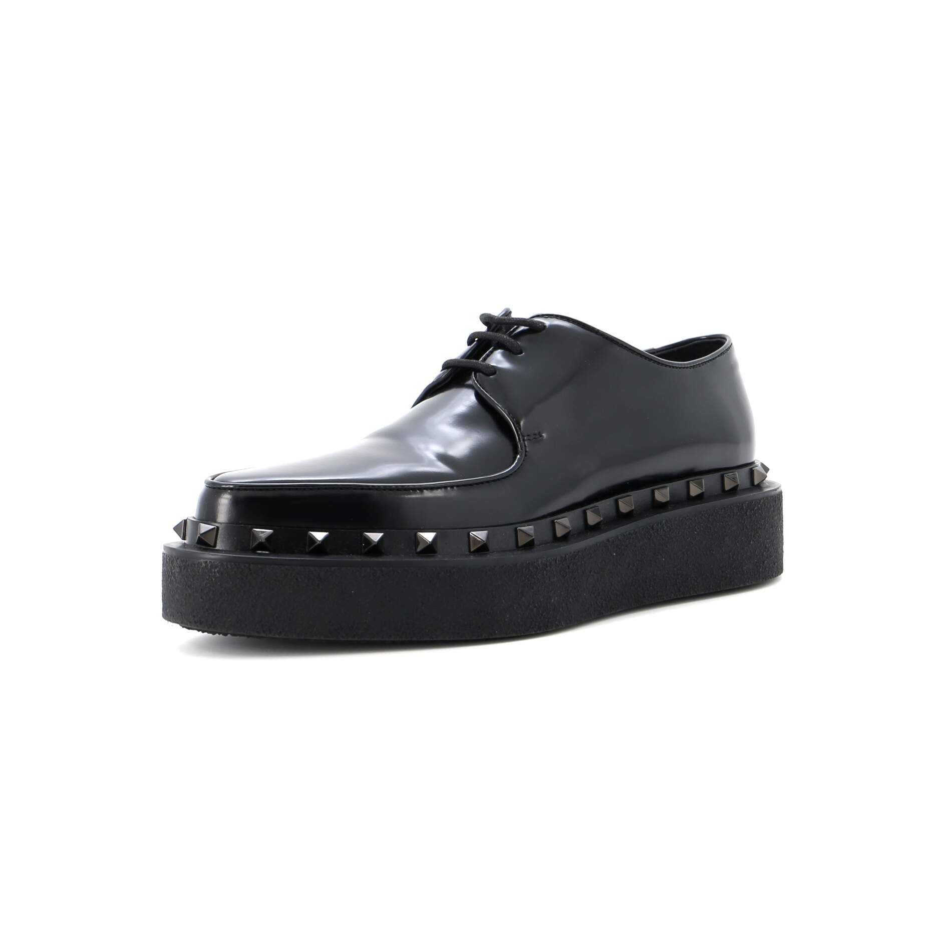 Women's Rockstud M-Way Platform Derby Shoes Leather