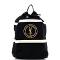Rive Gauche Drawstring Sling Bag Embroidered Canvas