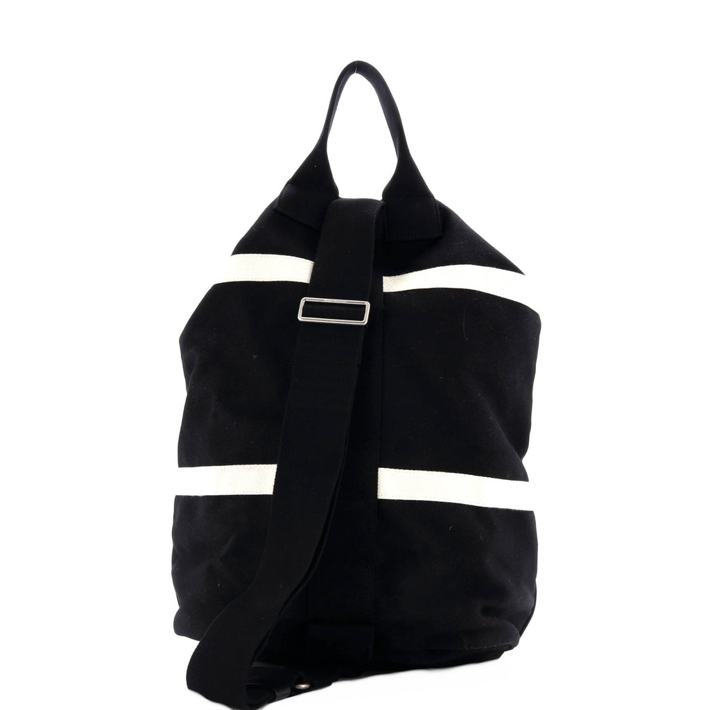 Rive Gauche Drawstring Sling Bag Embroidered Canvas