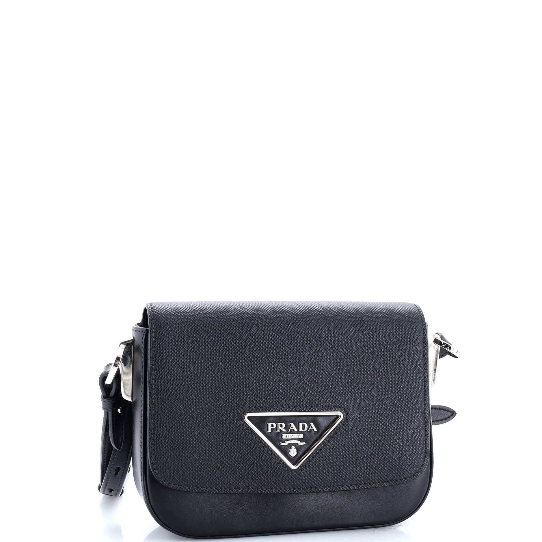 Identity Flap Shoulder Bag Saffiano with City Calf Small