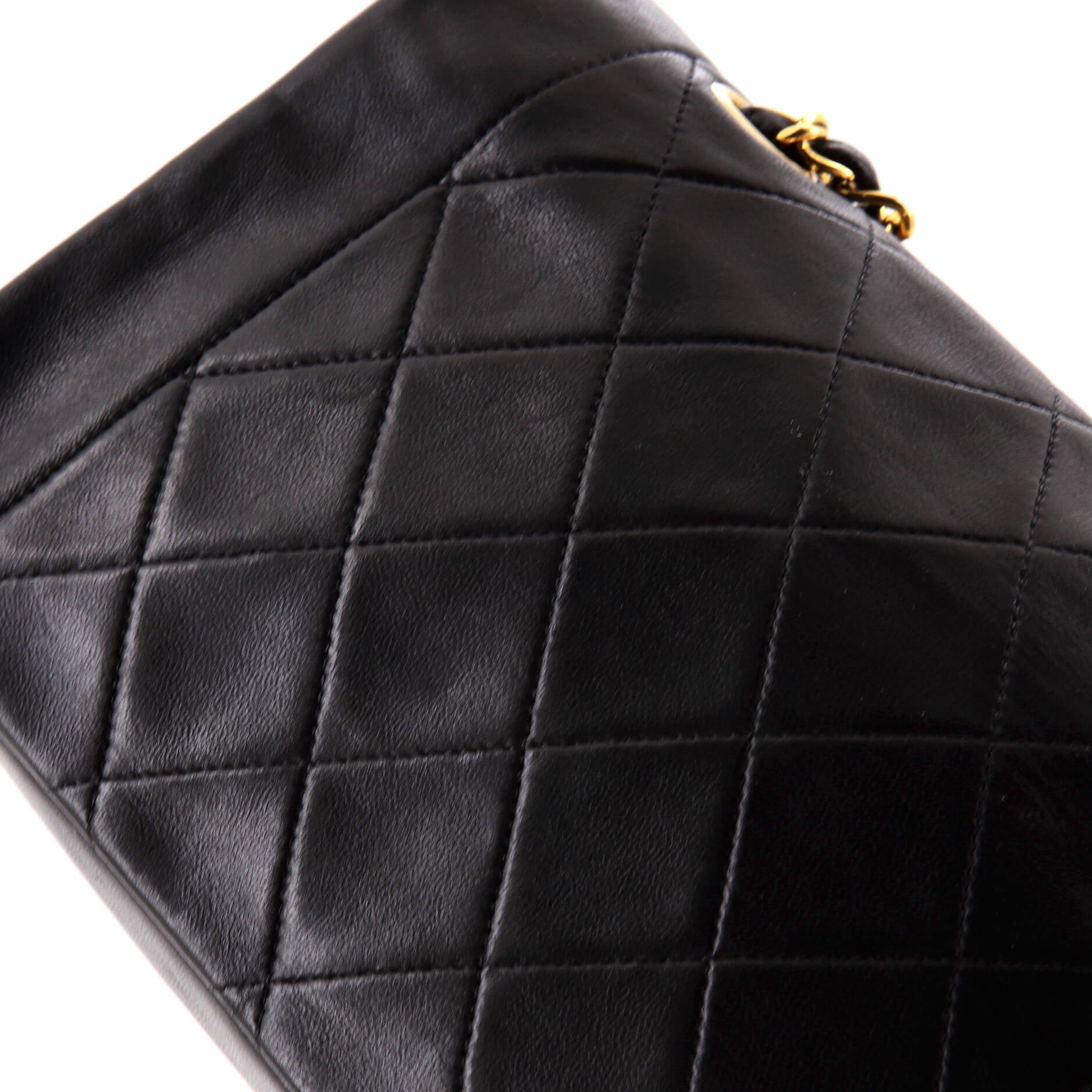 Vintage CC Chain Flap Bag Quilted Lambskin Small