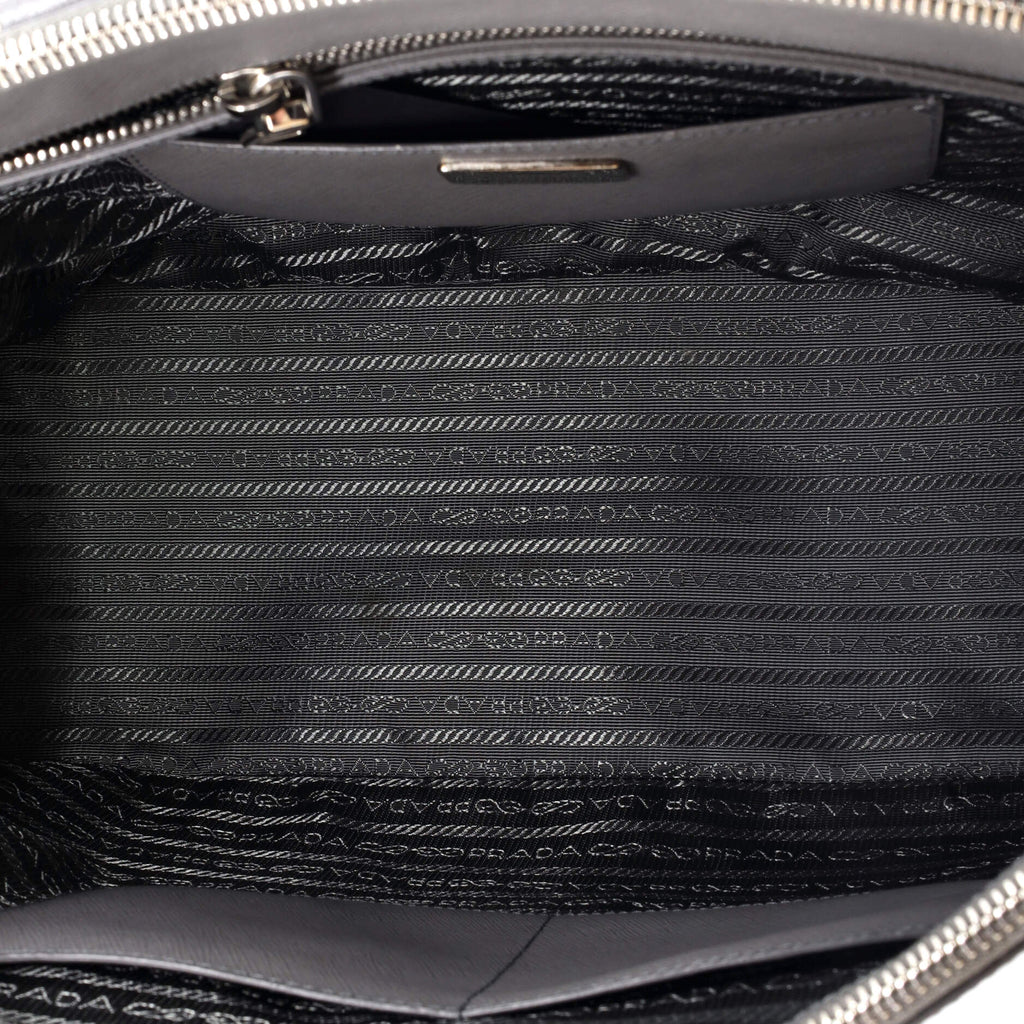 Double Zip Lux Tote Saffiano Leather Medium