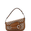 Horsebit 1955 Asymmetric Shoulder Bag GG Canvas with Leather Small
