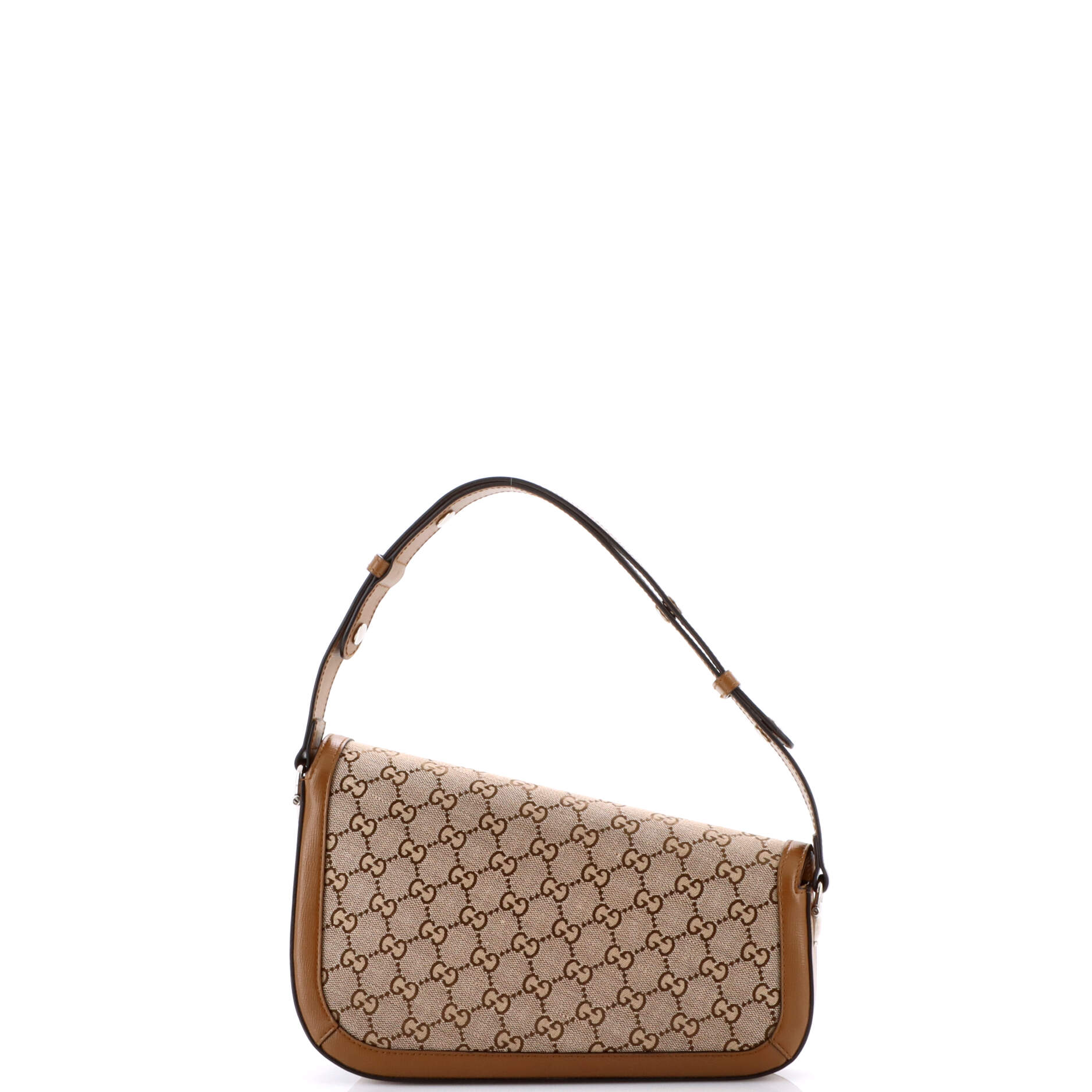 Horsebit 1955 Asymmetric Shoulder Bag GG Canvas with Leather Small