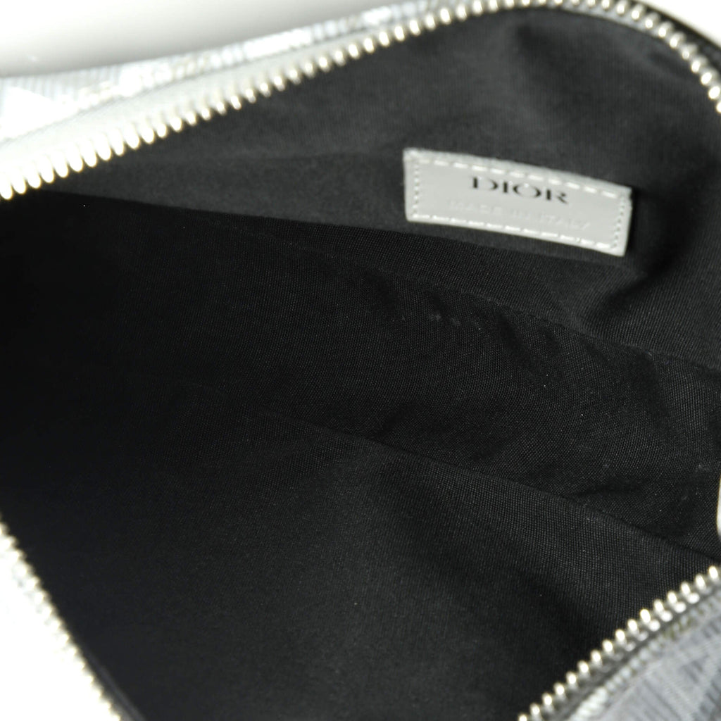 Saddle Crossbody Bag CD Diamond Coated Canvas and Leather