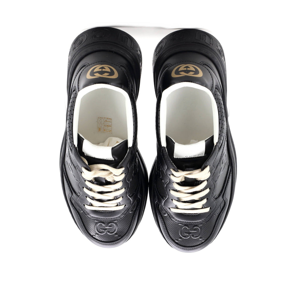 Chunky B Sneakers GG Embossed Perforated Leather