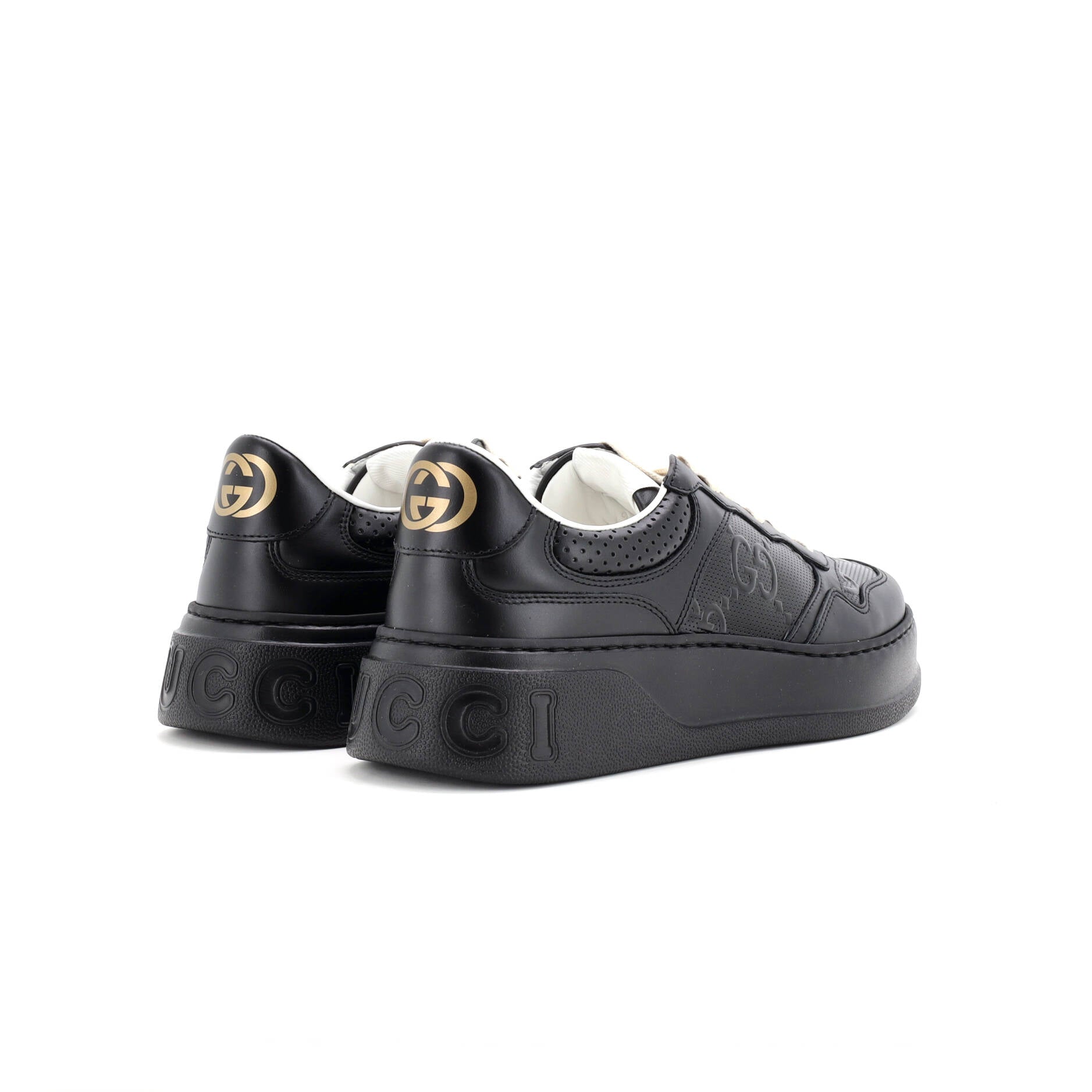 Chunky B Sneakers GG Embossed Perforated Leather