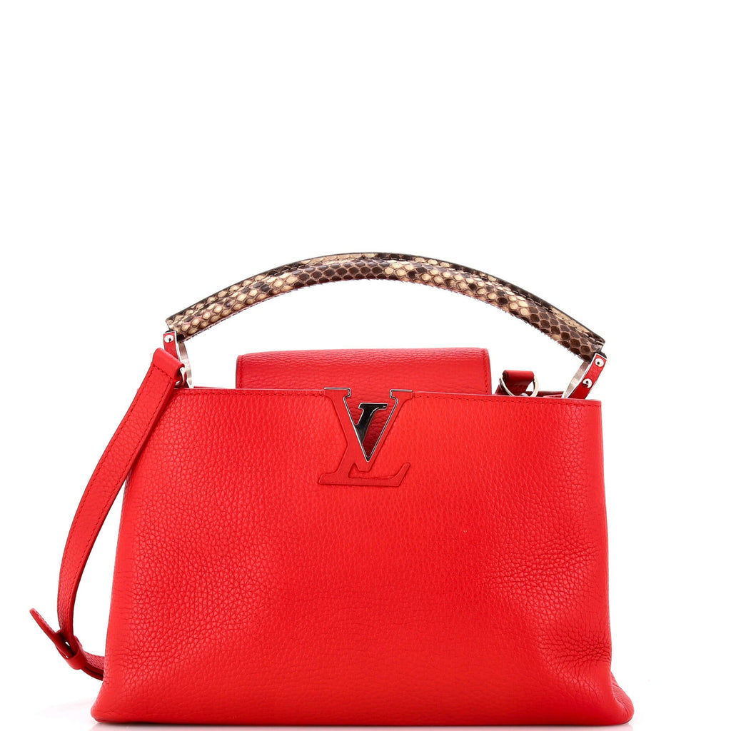 Capucines Bag Leather with Python PM
